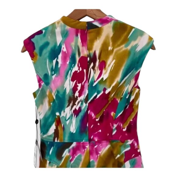 Adrianna Papell Multicolor Sleeveless Bodycon Sheath Mini Dress Size 4 - Picture 5 of 7